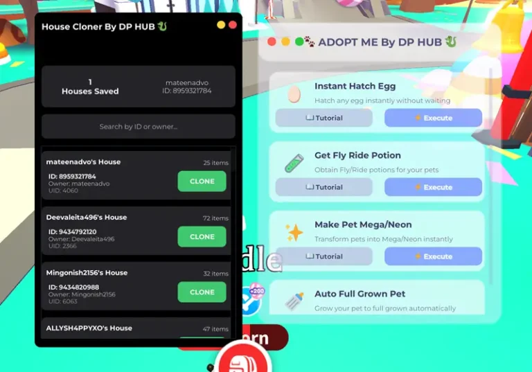 DP HUB Adopt Me No Key Script - Advanced Utility & Automation