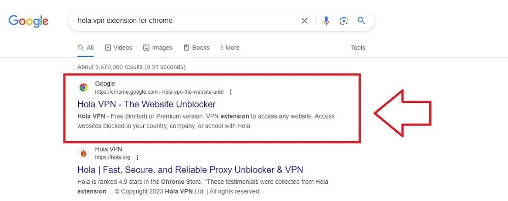 Hola VPN Extension for Chrome