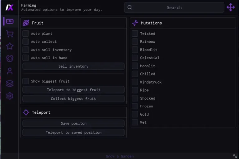 Infinity X Grow a Garden Auto Farm Script