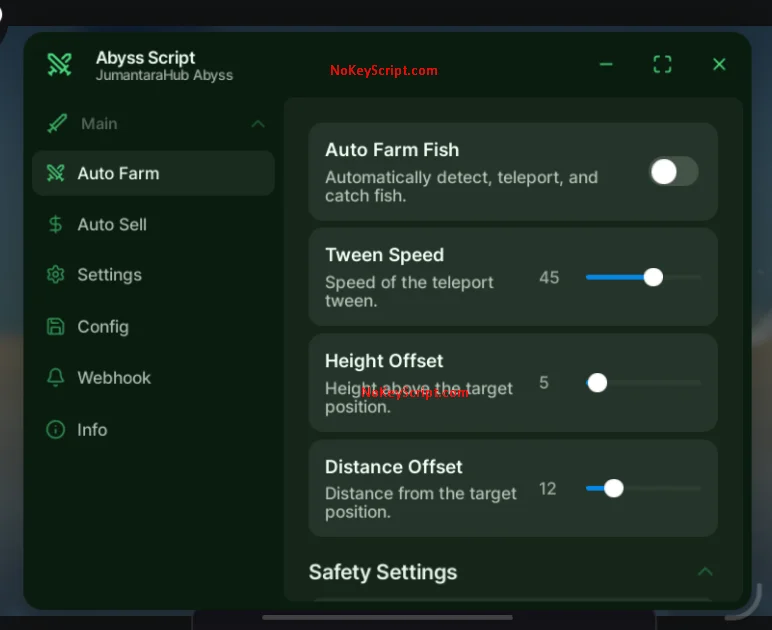 Abyss Script Jumantara Hub No Key | Auto Fishing, Infinite Oxygen & Auto Farm Roblox