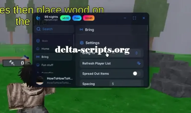 Nazuro Best No Key 99 Nights Script - Kill Aura, Bring Item, ESP