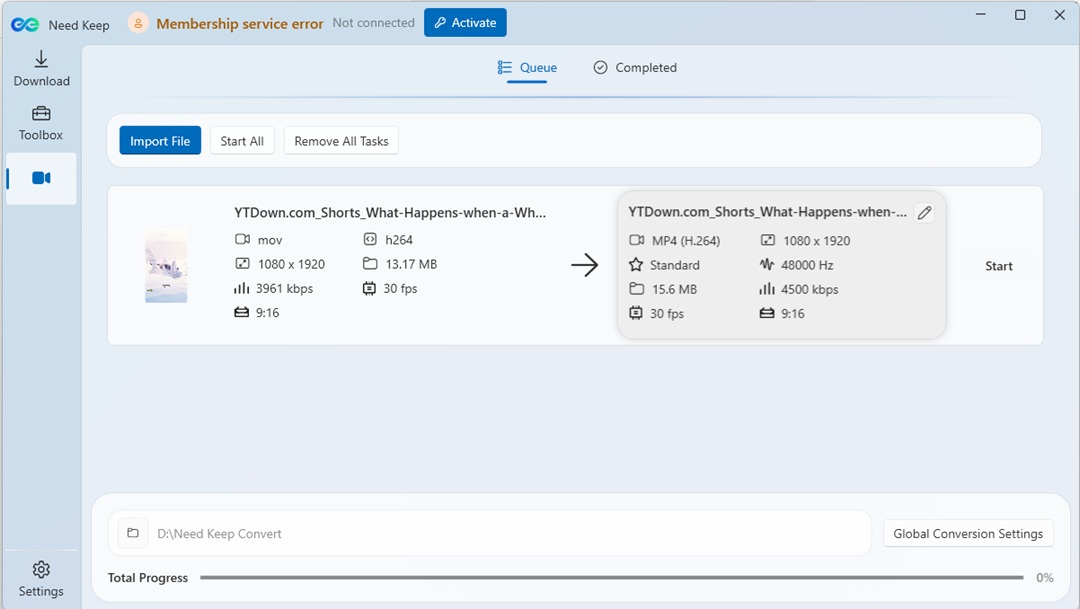 Need Keep AI Video Downloader & Converter