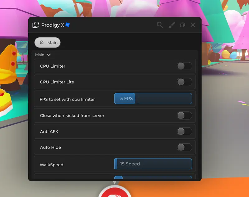 Prodigy X Hub Script [No Key] – CPU Limiter, Auto Hide, Anti AFK