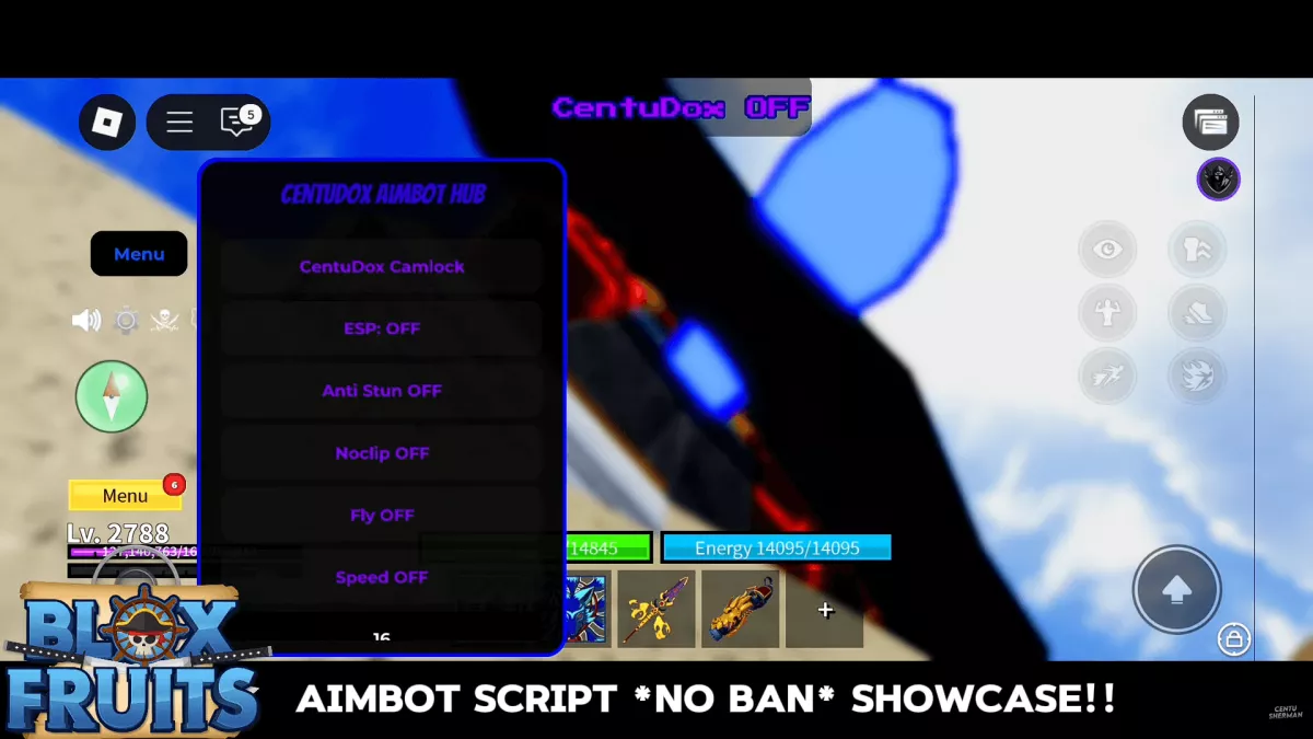 Centudox Aimbot Hub Script Blox Fruits