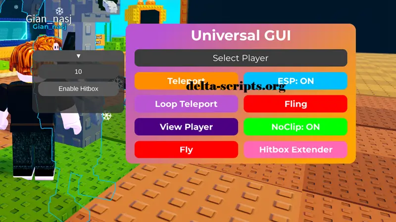 Universal GUI Script No Key – Fly, ESP, Teleport