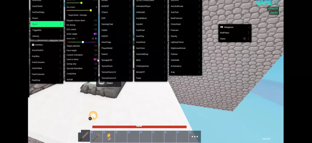 Voidware BedWars Script (God Mode, Fly, Kill Aura)