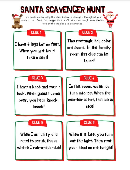 Santa's Scavenger Hunt