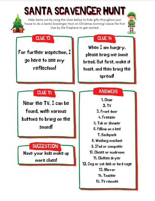 Santa's Scavenger Hunt